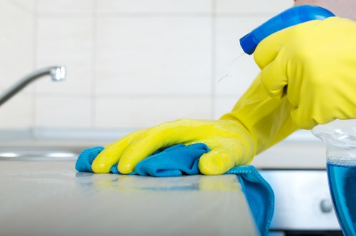 Technician inspecting a rug before deep cleaning