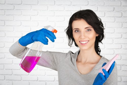 Professional cleaners handling post-construction residue and surfaces