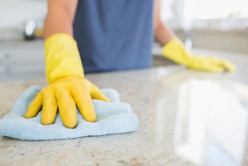 Professional cleaning tools arranged for home cleaning service