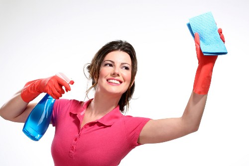 Cleaners detailing oven racks and interior surfaces during a deep clean
